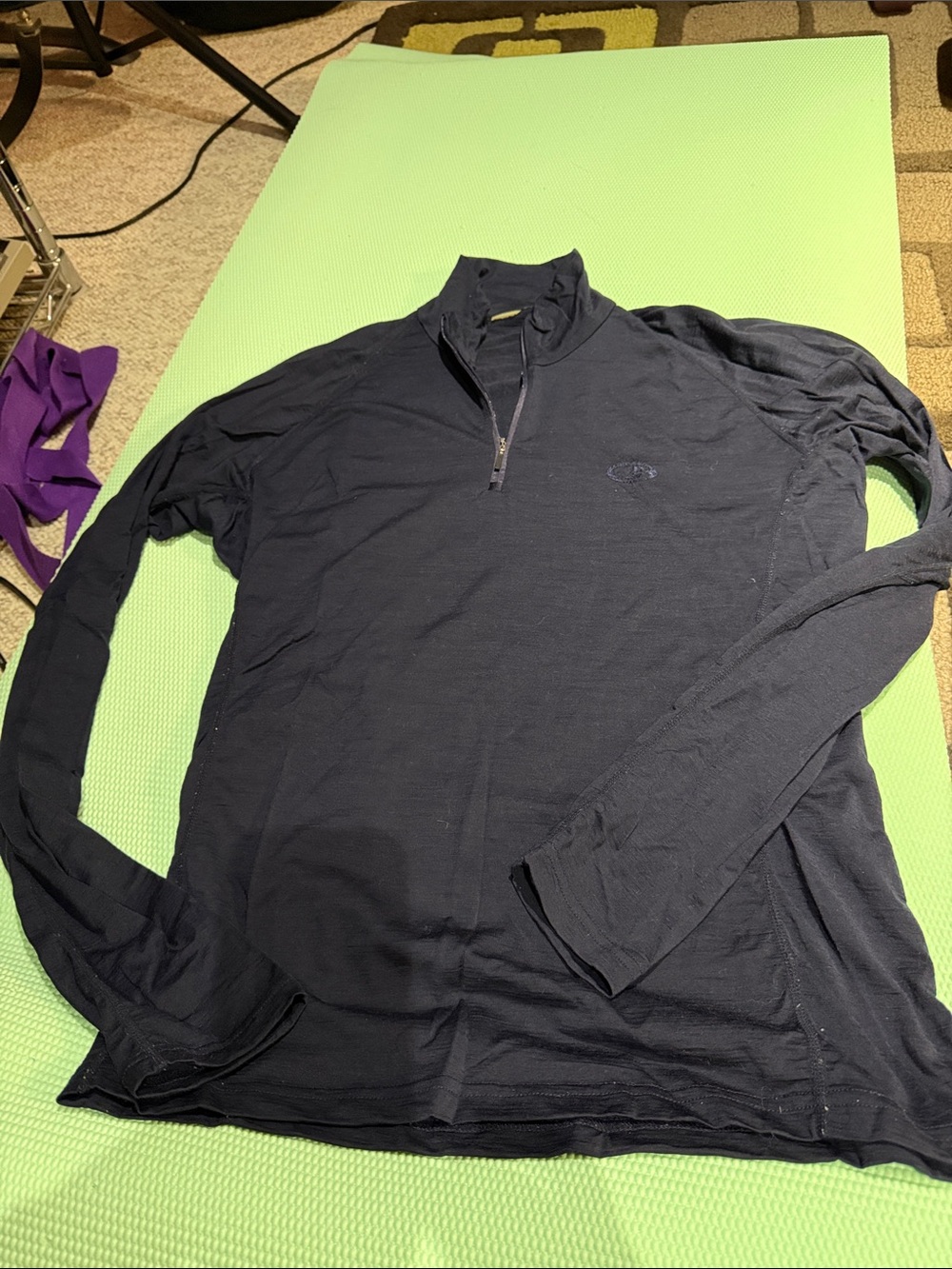 Icebreaker "bodyfit" 1/4 zip base layer, men's medium